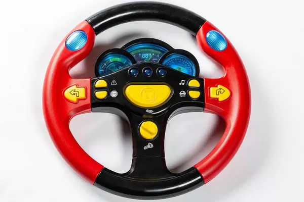 Red-black steering wheel toy