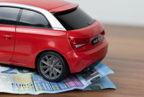 Red car and money