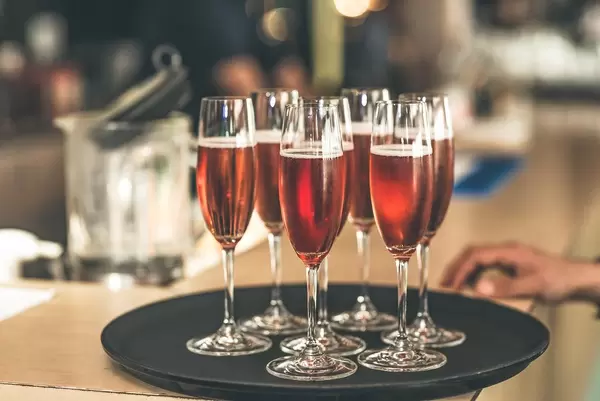 Red Cocktails On Plate  (Flip 2019)