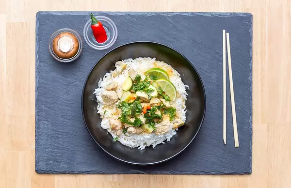 Red Curry with Rice and Veggies