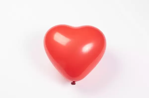 Red heart shaped balloon