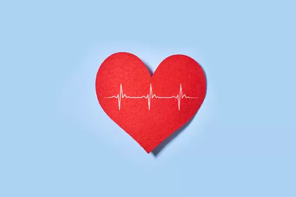 Red heart with heart pulse