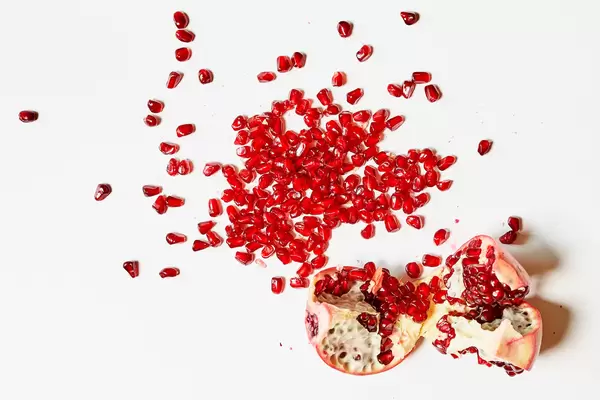 Red juice pomegranate fruit