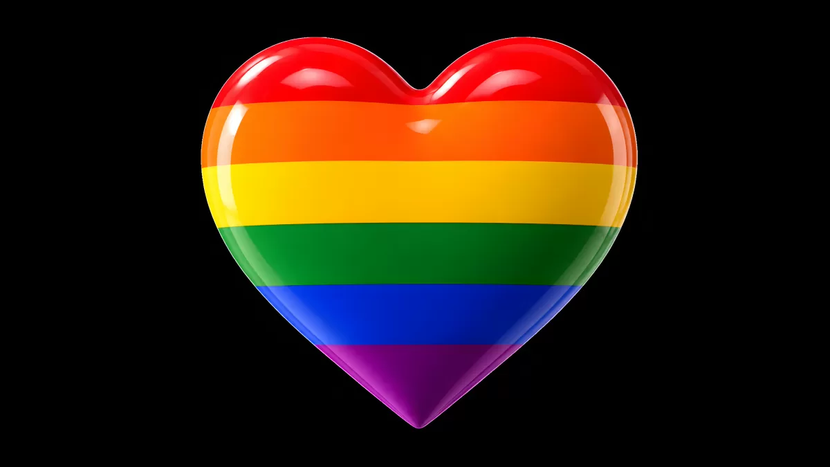 Regenbogen-Herz als Symbol der Vielfalt und Toleranz