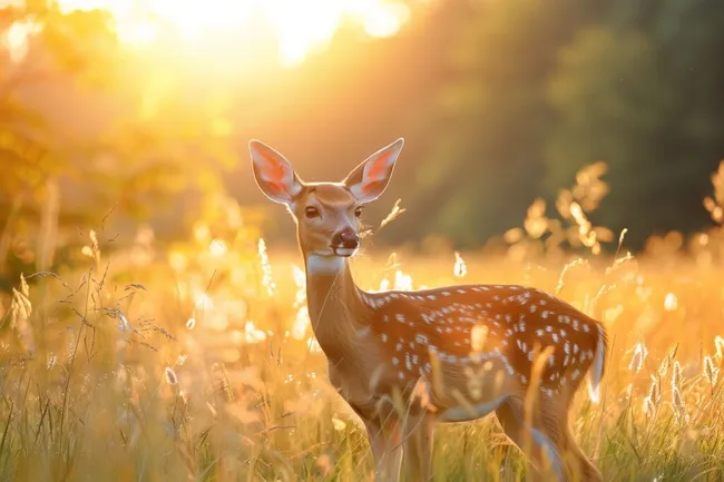 Reh in der Abendsonne