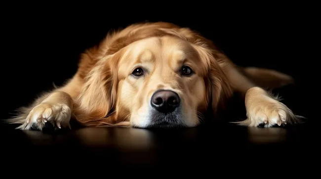 Rehbrauner Retriever-Welpe mit Blick in die Kamera