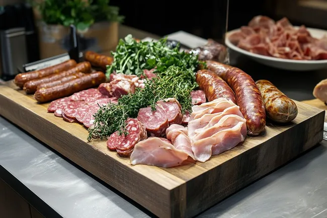 Reichhaltige Auswahl an Fleisch- und Wurstspezialitäten