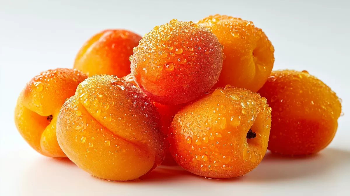 Reife, saftigen Aprikosen mit Wassertropfen