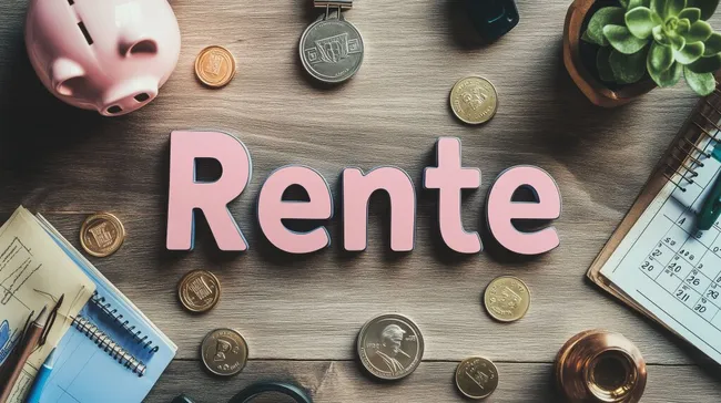 Rente-Konzept mit Sparschwein und Finanzdokumenten