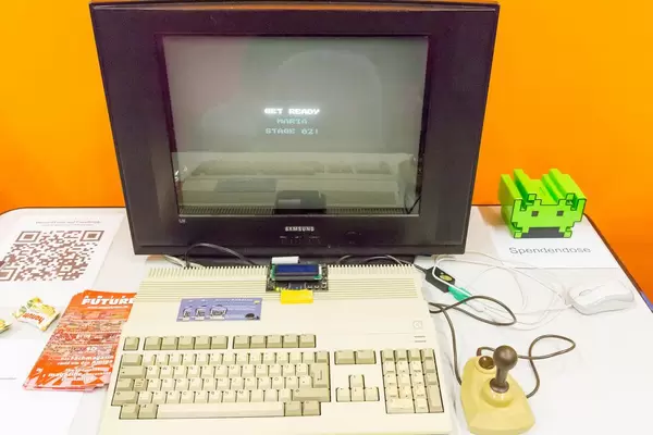 Retro-Gaming auf einer Amiga - Gamescom 2017, Köln