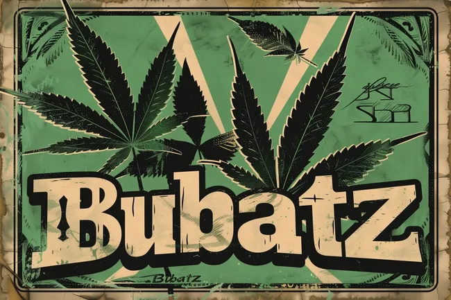 Retro Hanfblatt Poster im Vintage-Stil