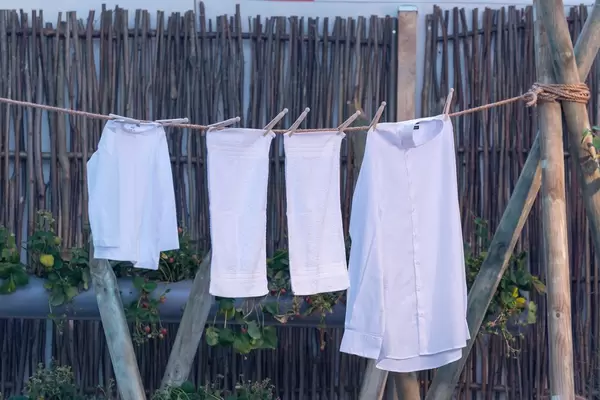 Retro Wäscheleine und Wäscheklammern