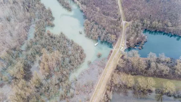 Rheinaue bei Wintersdorf, Luftbildaufnahme