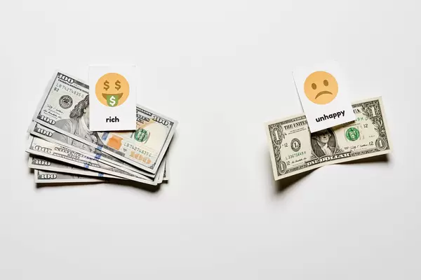 Rich vs. Unhappy people compare