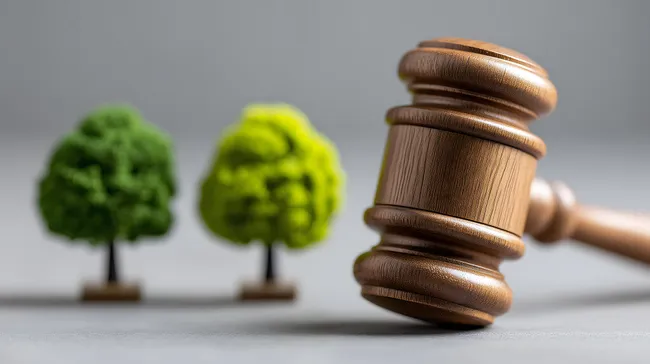 Richter-Hammer und Naturmotive für Umweltrecht