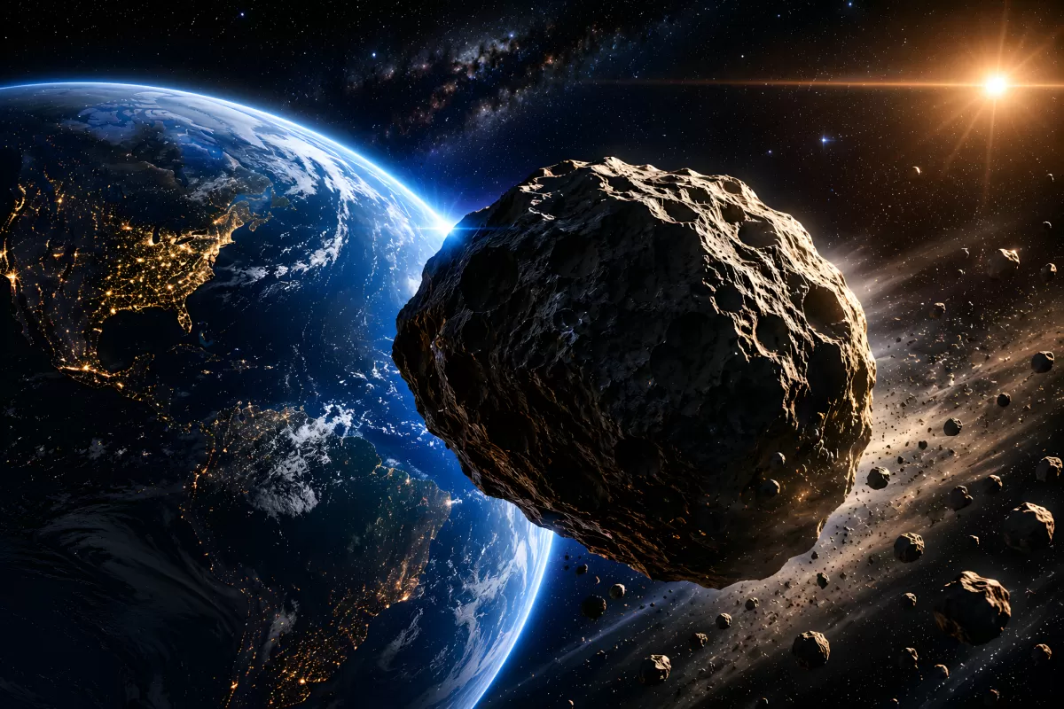 Riesiger Asteroid nähert sich der nächtlichen Erde