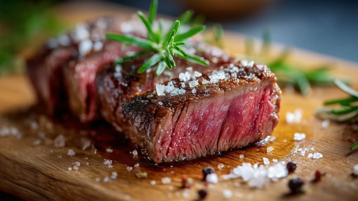 Rindersteaks sanft garen mit Niedrigtemperatur – medium rare
