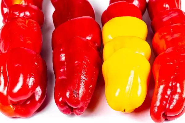 Ripe raw peeled bell pepper