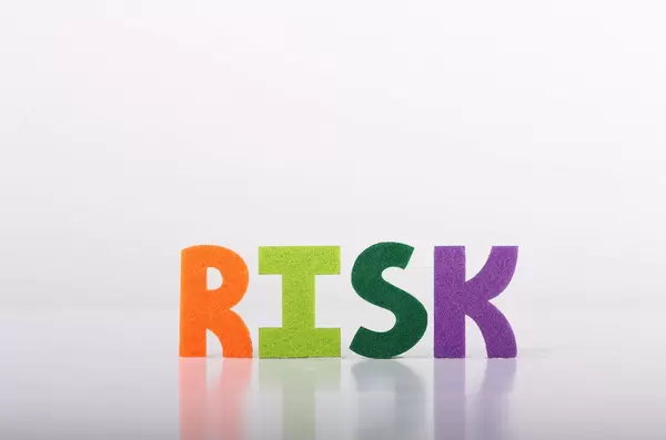 Risk text on white background
