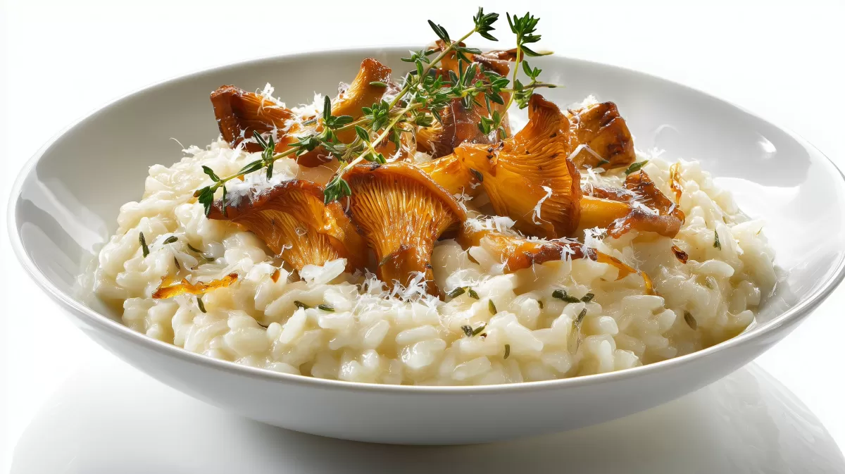 Risotto mit Kräuterseitlingen und frischem Thymian