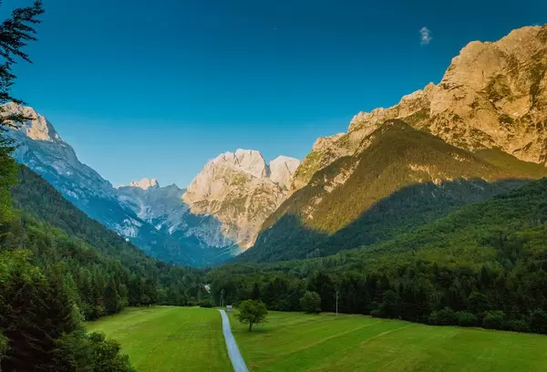 Road between mountains