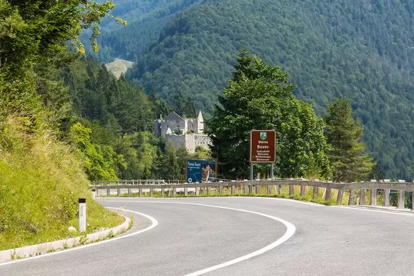 Road to Bovec in Slovenia