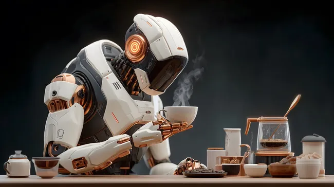 Roboter bereitet zukünftigen Kaffeegenuss zu