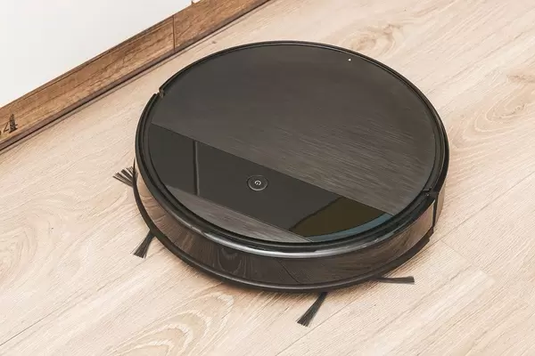 Robotic vacuum cleaner on the floor