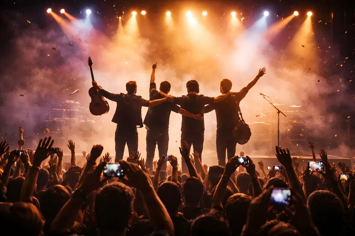 Rockband verabschiedet sich vor jubelndem Konzertpublikum