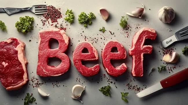 Rohes Rindfleisch mit frischen Gewürzen