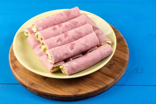 Rolled Ham with Cheese on the plate (Flip 2019)