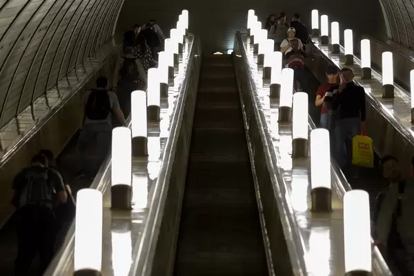 Rolltreppe in der Moskauer U-Bahn