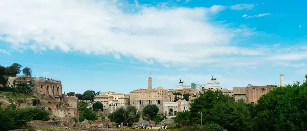 Roman Forum old town overview / Roman Forum Altstadtübersicht