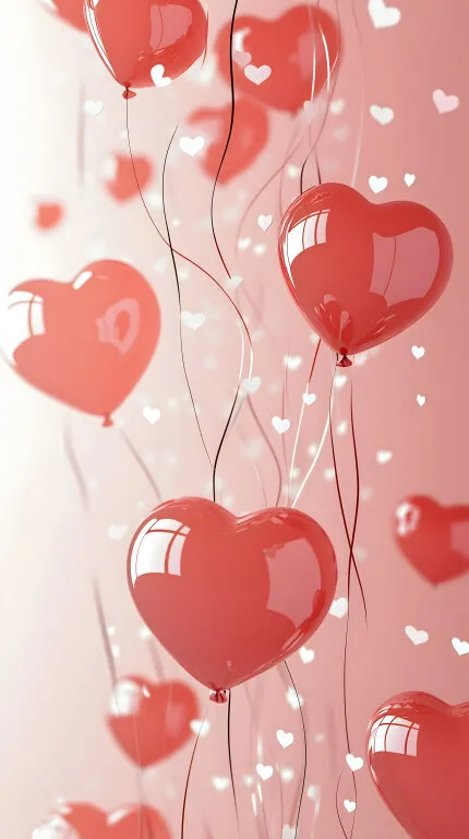 Romantische Herzballons für den Valentinstag