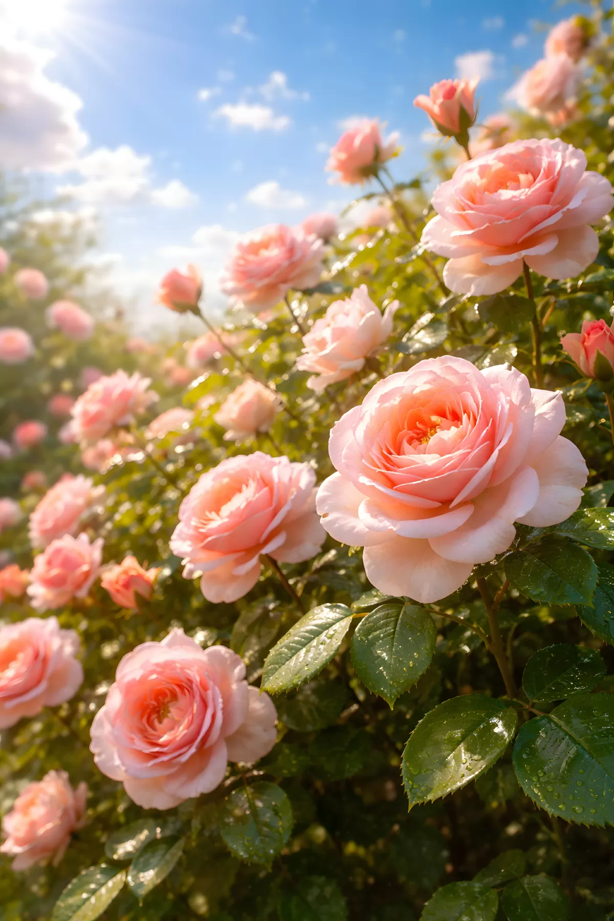 Romantische Rosen im Sommergarten