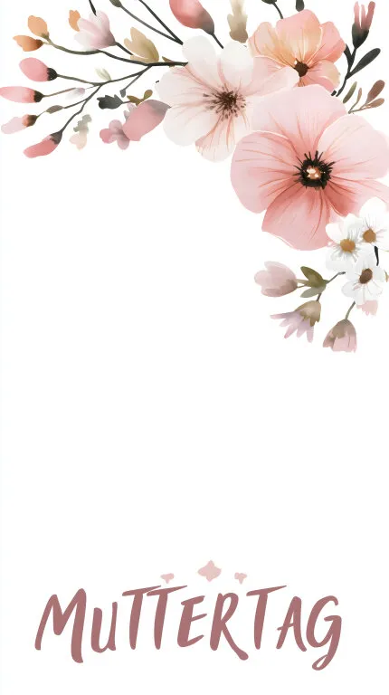 Romantischer Blütenrahmen für Muttertag