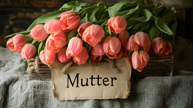 Romantischer Muttertagsstrauß aus rosaroten Tulpen