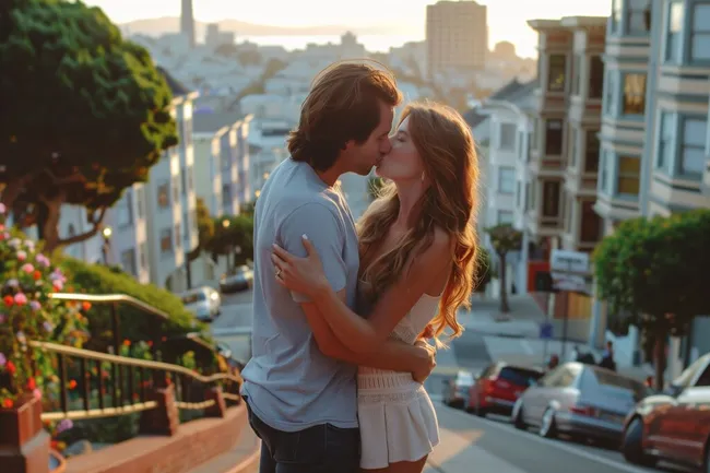 Romantisches Paar in San Francisco