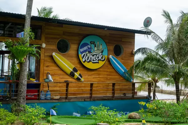 Rory's Beach Club Wreck House with Bar, Mini Golf and Natural Swimming Pool on Phu Quoc Island, Vietnam