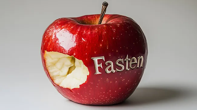 Rote Äpfel mit eingravierter Aufschrift