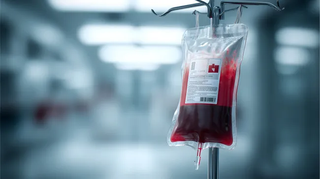 Rote Blutspende-Infusion im Krankenhaus