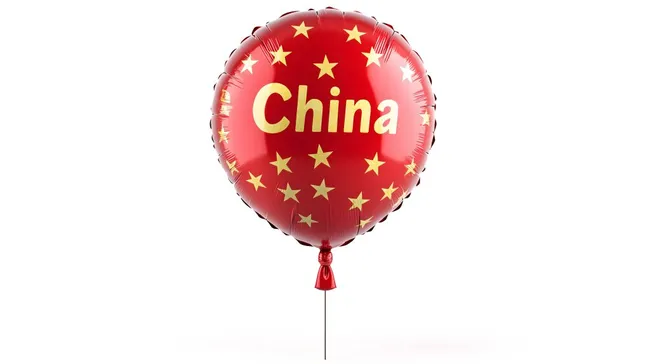 Rote China-Luftballons mit Sternen für Feier oder Werbung
