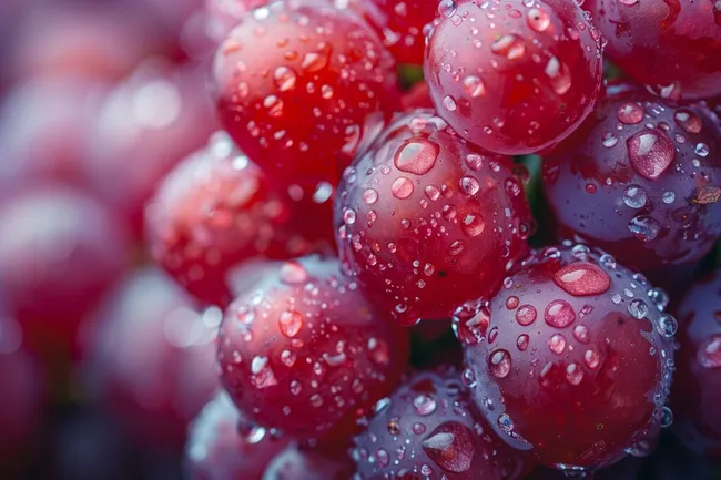 Rote Erdbeeren mit Wassertropfen