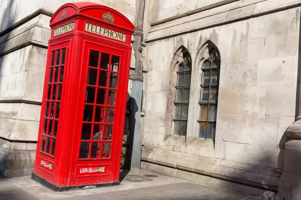 Rote Londoner Telefonkabine