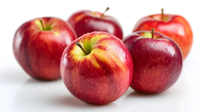 Rote, saftige Äpfel in hoher Auflösung