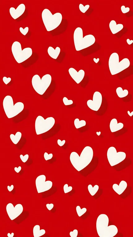 Rotes Herz-Muster auf leuchtendem Hintergrund