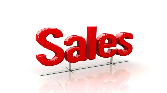 Rotes Verkaufsschild für Werbeaktionen und Sonderangebote