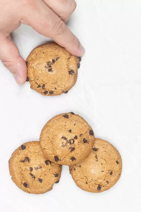 Round Chocolate Cookies on the table