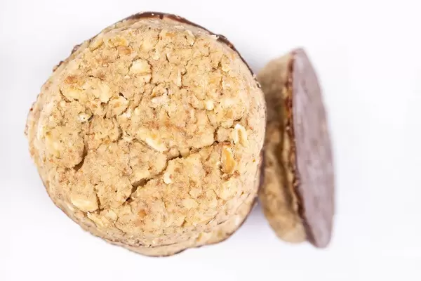 Round Chocolate Integral Biscuits isolated on white (Flip 2019)