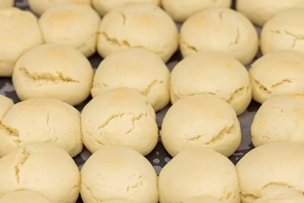 Round Cookies prepared for baking